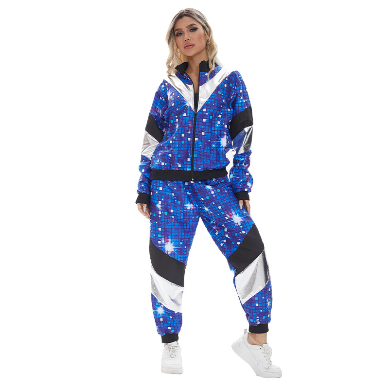 80s Vintage Hip Hop Tracksuit Halloween Retro Costume Fashion Sportswear